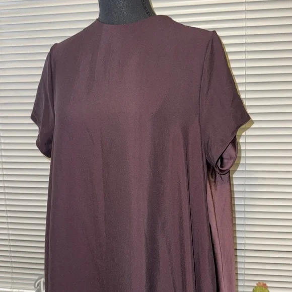 Banana republic dress sz small burgundy, short sleeve with pockets, new with tag - Picture 2 of 7
